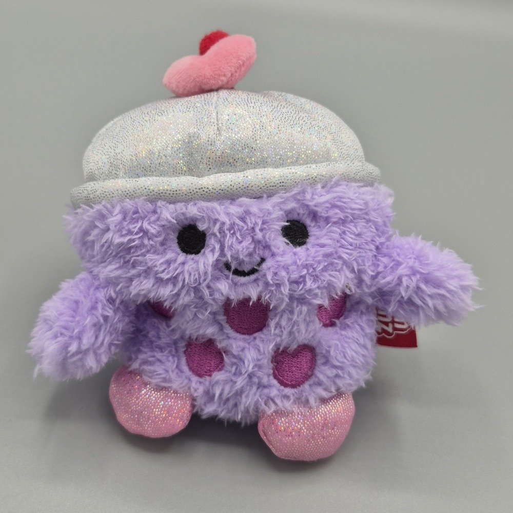 Russ Plush Bum Bumz Sweetbumz Series Purple Pink Hearts Valentine 4" 2024 Beanie